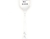 Good Morning My Love. Stamped Spoon. The Original Hand Stamped Vintage Coffee Spoons by Sycamore Hill. Coffee Spoon Gift. For Newlyweds