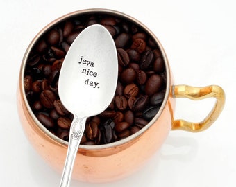 Nonna Mimi Gift for Nana Gramma Memaw Oma he ORIGINAL Hand Stamped Vintage Coffee Spoons\u2122 Love You Grammy Hand Stamped Vintage Spoon