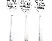 MINT JULEP Flattened Silver Cocktail Stirrer Spoon. Teaspoon Size. Julep Cup Swizzle. The ORIGINAL Subway Poster Art Style by Sycamore Hill