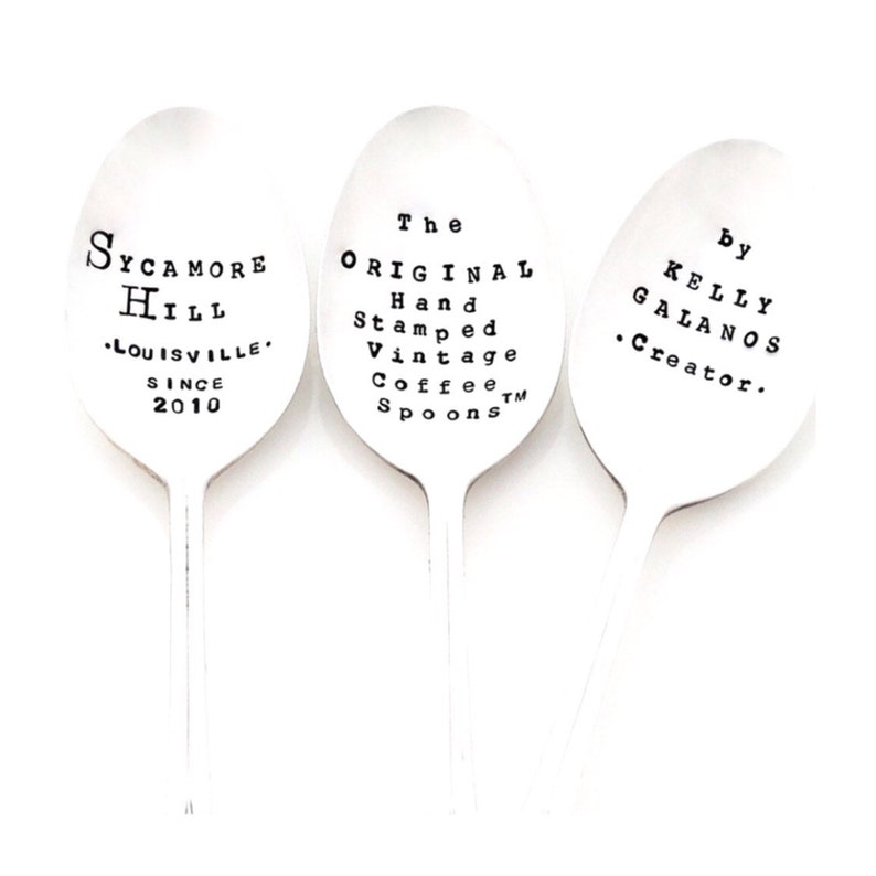 Custom Teaspoon. Personalized Spoon. Custom Coffee Spoon. Personalized Coffee Spoon. THE ORIGINAL Since 2010, Sycamore Hill. Custom Listing. image 1