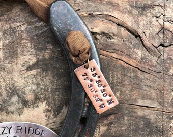 Personalized  Metal ADD On Tag  ~ For Gift Box or Horseshoe for EXISTING, PENDING Sycamore Hill Horseshoe Orders Only. Rectangle