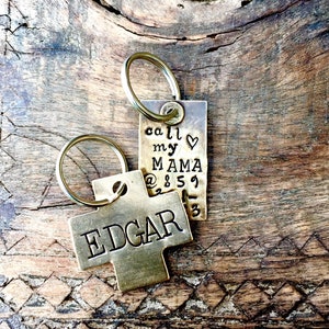 The SURFER Tag. Vintage Inspired Pet Tags™ Name Tag for Your Horse, Dog, Cat or Key Chain. Hand Stamped Tags. Metal Dog Tag. Bohemian style
