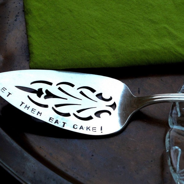 Let Them Eat Cake  - Dessert Server - Handmade Original by Sycamore Hill - Organically Upcycled Vintage Silverware