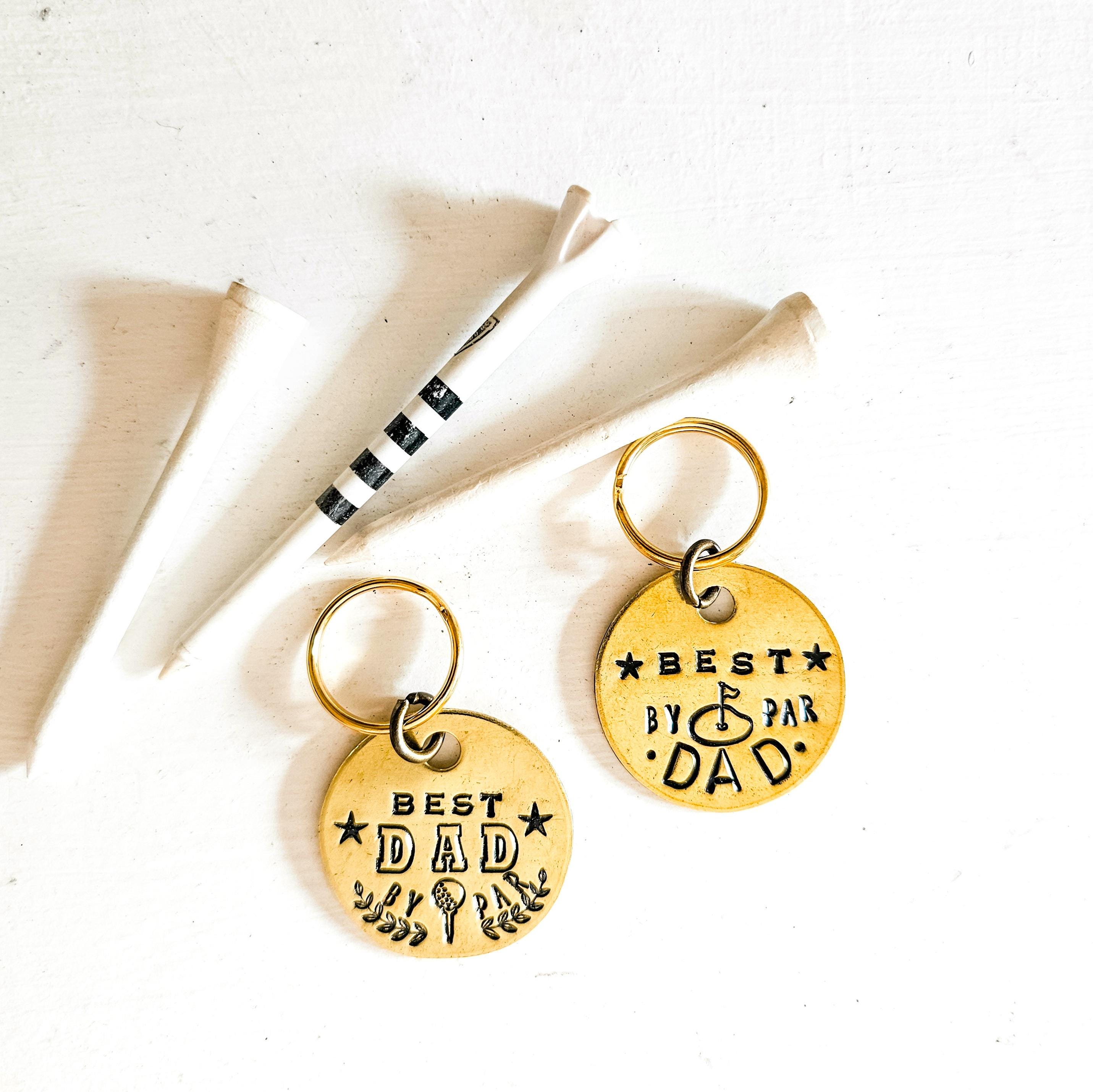 Golf Bag Tag for DAD. Best Dad by Par. Golf Gift for Dads. Gift