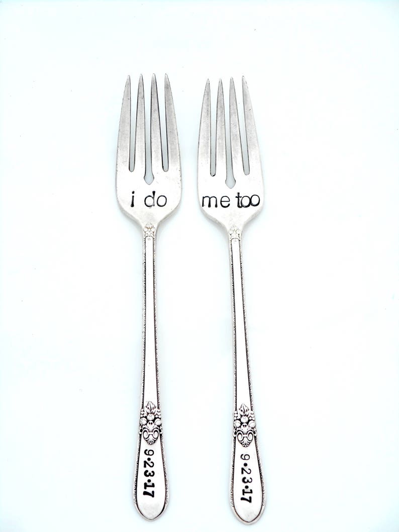 I DO Me TOO Dessert Forks. Bridal Forks. Wedding Gift. Wedding Etsy