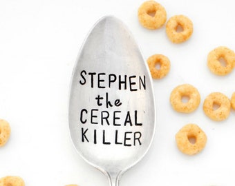 THE ORIGINAL Cereal Killer ™  Spoon by Kelly Galanos for Sycamore Hill. Cereal Killer Spoon Personalized with Name. Choose Size and Font