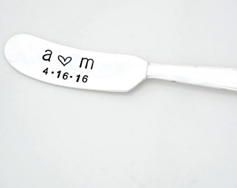 CUSTOM SPREADER Butter Spreader. Cheese Spreaders. Make Your Own Hand Stamped Vintage Individual Spreader. PERSONALIZED Cheese Knife. Spread
