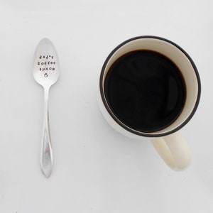 OWN IT Personalized Custom Spoon. Name Teaspoon. The ORIGINAL Hand Stamped Spoons by Sycamore Hill. Dad's Personalized Coffee Spoon. image 2