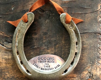 The CUSTOM Horseshoe™ for a New Business. Handmade Original Design by Sycamore Hill. Southern Charm. Rustic Gift for new business owner.