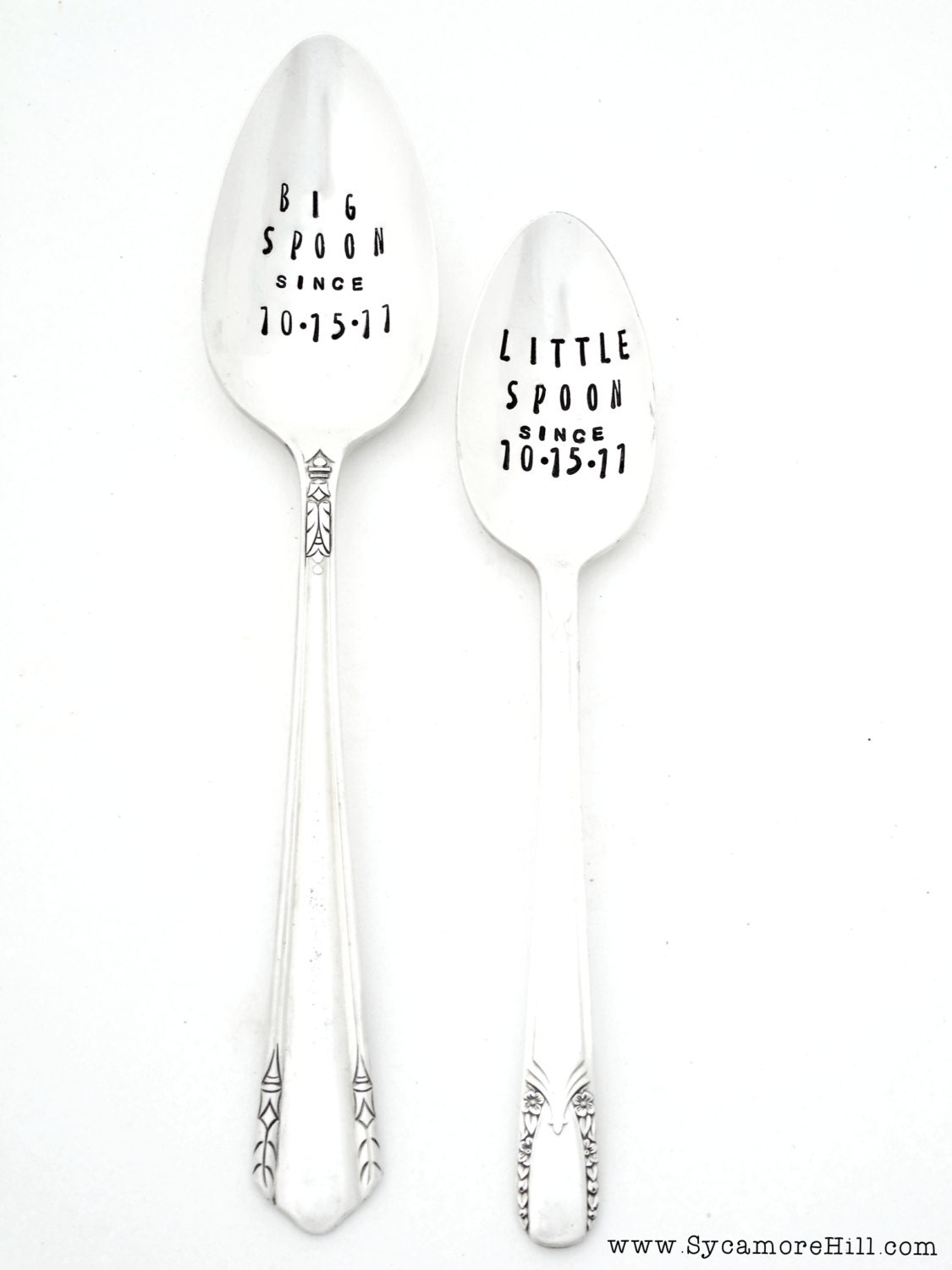 BIG Spoon and Little Spoon Since. CUSTOM Hand Stamped Spoons Etsy