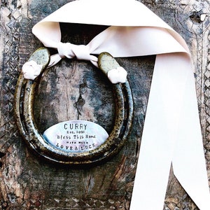 The CUSTOM Love and Luck Horseshoe™ The Original Design by Sycamore Hill. Personalized Welcome. As Seen in Southern Weddings Magazine