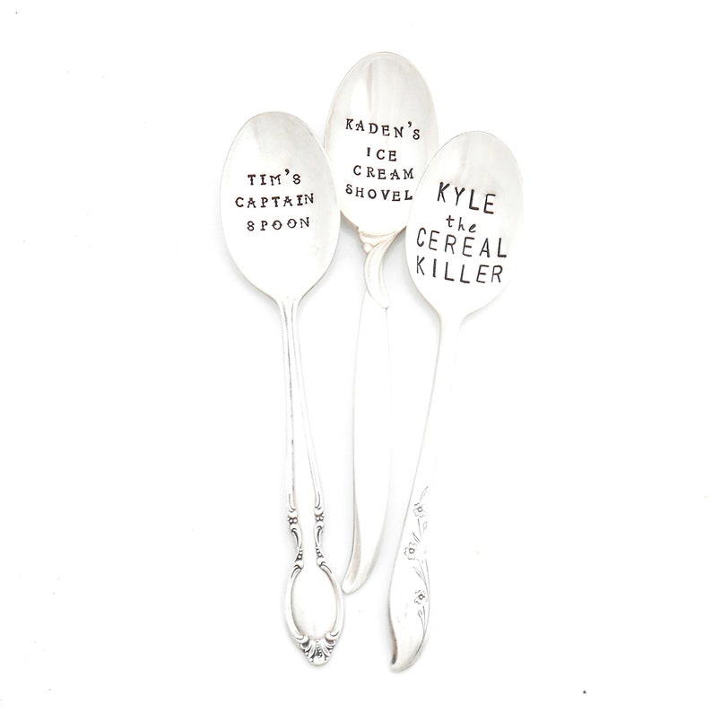 Watermark Spoon Custom TABLESPOON. Personalized Table Spoon. Hand Stamped Spoon by the ...