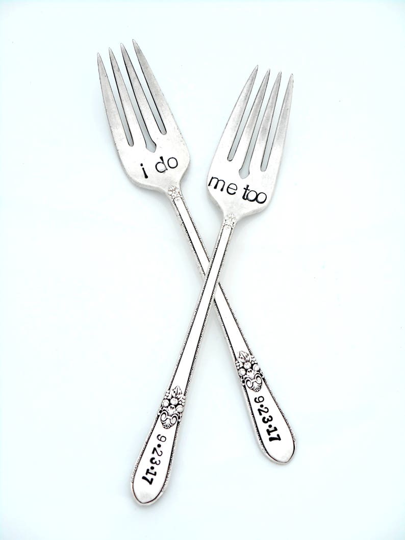 I DO Me TOO Dessert Forks. Bridal Forks. Wedding Gift. Wedding Etsy