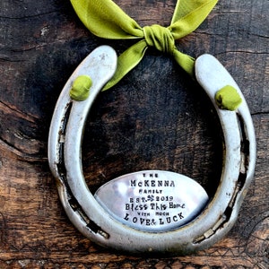 CUSTOM Shamrock Love & Luck Horseshoe™ Traditional Symbol of Good Luck. Handmade Original Design by Sycamore Hill. Southern Wedding Charm image 6