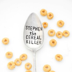 THE ORIGINAL Cereal Killer ™  Spoon by Kelly Galanos for Sycamore Hill. Cereal Killer Spoon Personalized with Name. Choose Size and Font