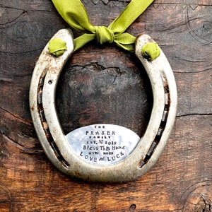 CUSTOM Shamrock Love & Luck Horseshoe™ Traditional Symbol of Good Luck. Handmade Original Design by Sycamore Hill. Southern Wedding Charm image 5