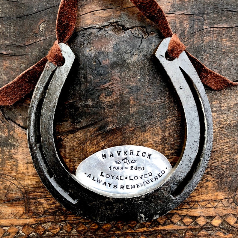 The Memorial Horseshoe. Commemorating the Loss of a Horse or Etsy Canada