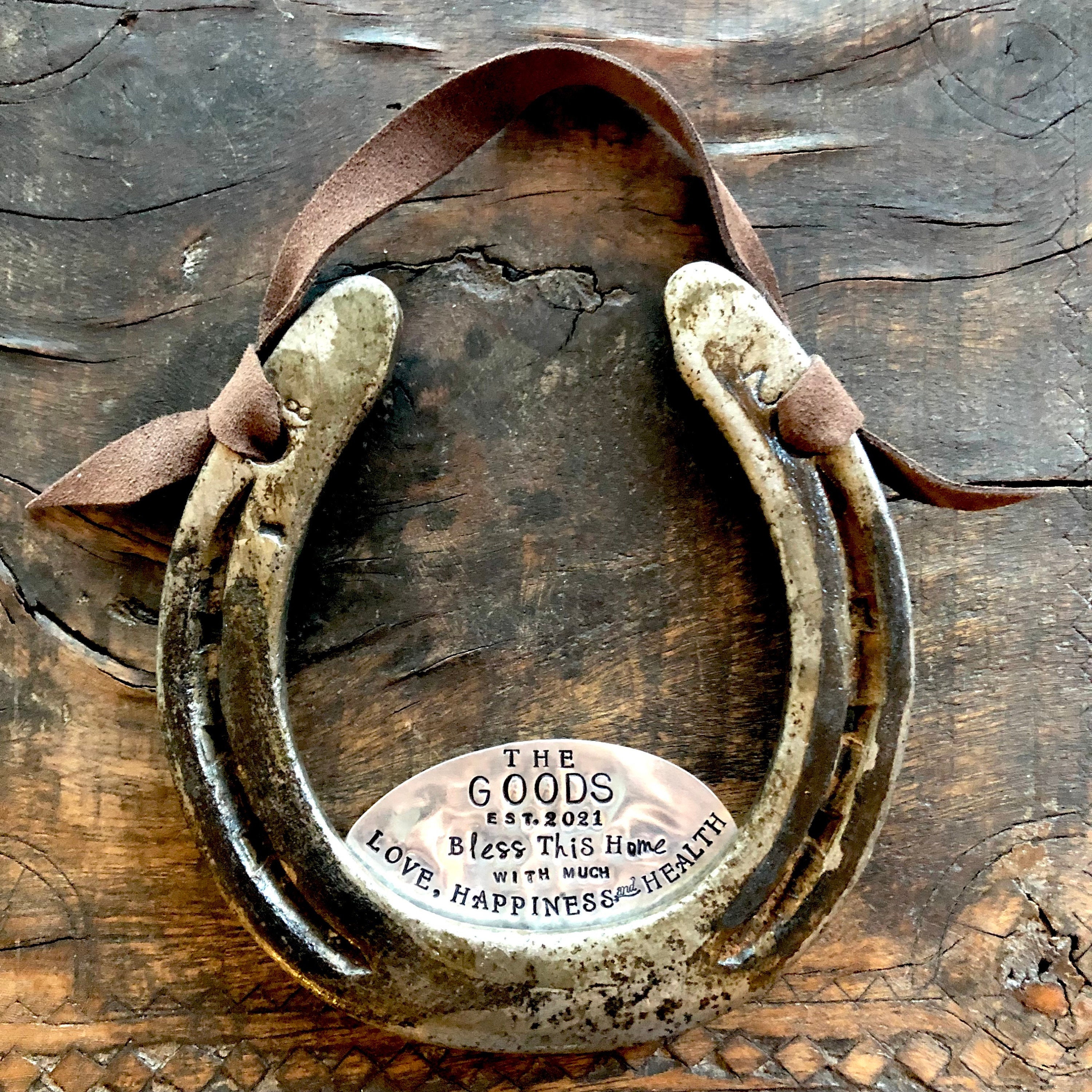 The CUSTOM Love & Luck Horseshoe™ Rustic Welcome Gift