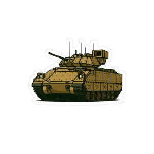 Bradley IFV Sticker – Military Vinyl Decal for Laptop, Water Bottle, or Car | Patriotic Army Gift