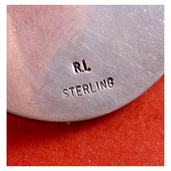 Signed Sterling Silver Eclipse Half Pocket Circle… - image 4