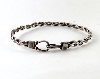 Bernadine Of Sienna Charm On A Child Sized 5 3/4 Inch Oval Eye Hook Bangle Bracelet St Bernadine Of Sienna Charm On A Child Sized 5 3/4 Inch Oval Eye Hook Bangle Bracelet St