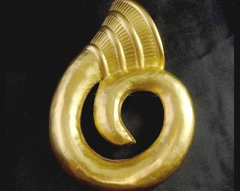 GIVENCHY Rope Brooch: Vintage Signed Givenchy Paris New York Gold