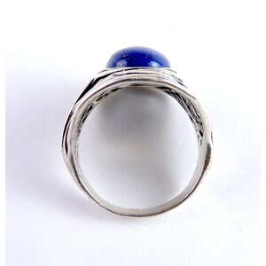 Israel Or Paz Sterling Freefrom Large Ring with Lapis Lazuli Cabochon image 4