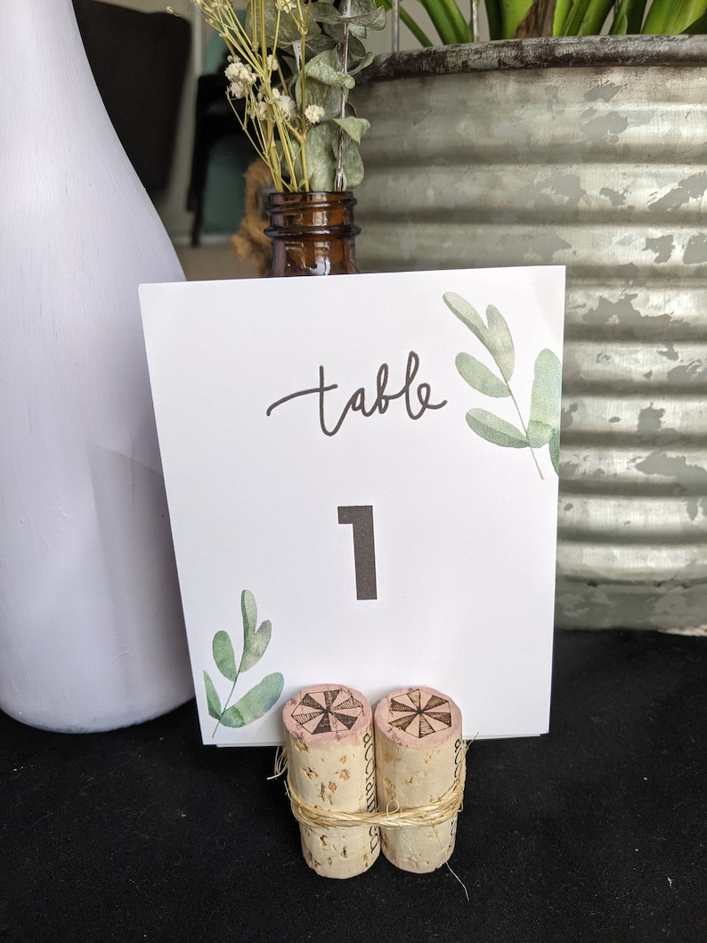 Wine Cork Table Number Holder, Photo Holder, Place Card Holder - Etsy