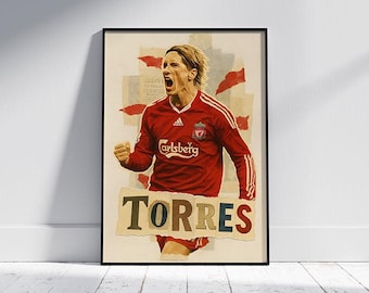 Fernando Torres Poster | Liverpool Legend Wall Art | Digital Download