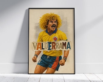 カルロス・バルデラマ コロンビア サッカープリント - Etsy 日本