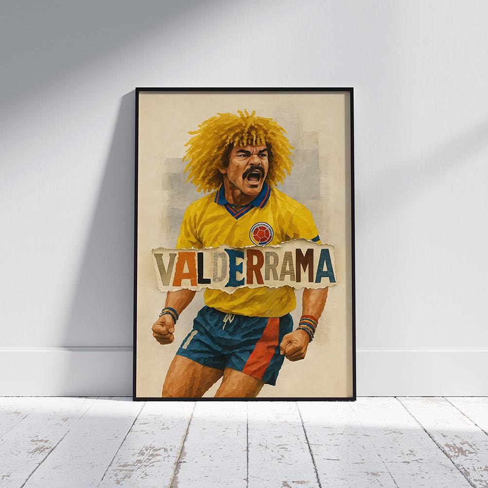 バルデラマ　フニオル　コロンビア　Valderrama Junior Carlos valderrama - Etsy 日本