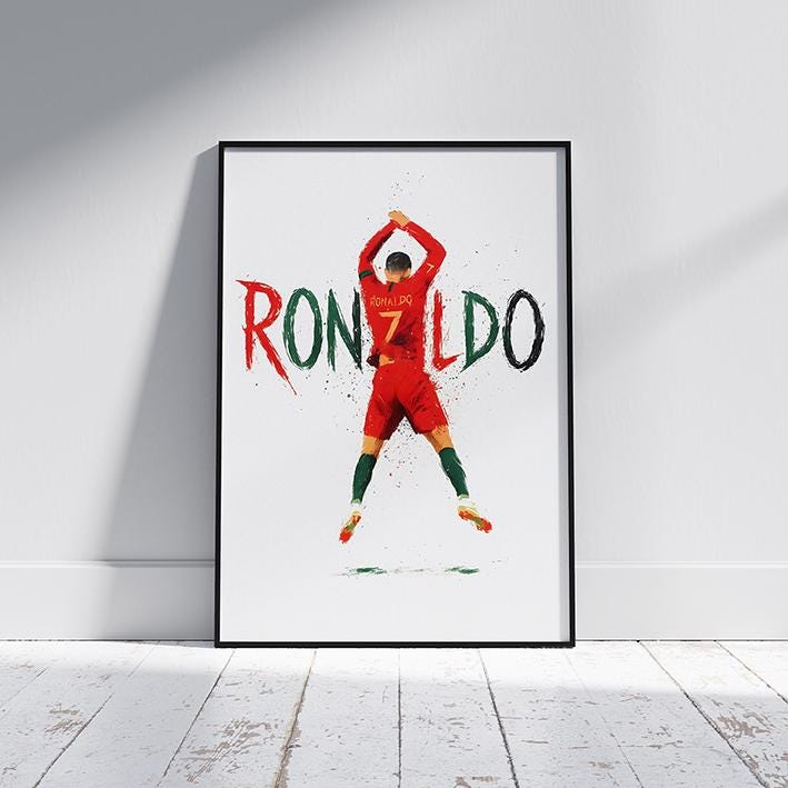 クリスティアーノ・ロナウドのポスター：抽象的なサッカーアート