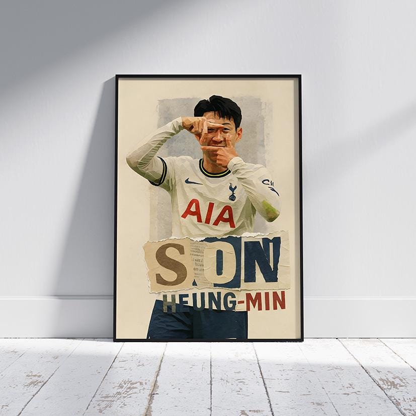 Football Legends Poster Set: Torn-paper Collage Art (digital