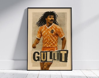 POSTER GULLIT RUUD Milan AC authentique Vintage années 90 EUR 20,00 - FR