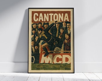 Eric Cantona Manchester United Art Print - Etsy