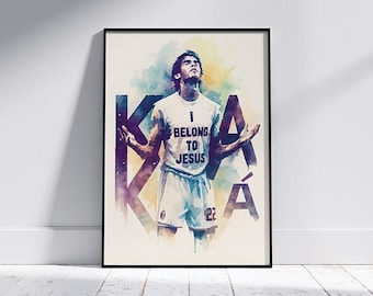 Kaka “I Belong To Jesus” Digital Poster | AC Milan Football Legend Print