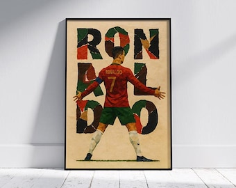 Cristiano Ronaldo Collage Poster | Portugal Football Art | Digital Download