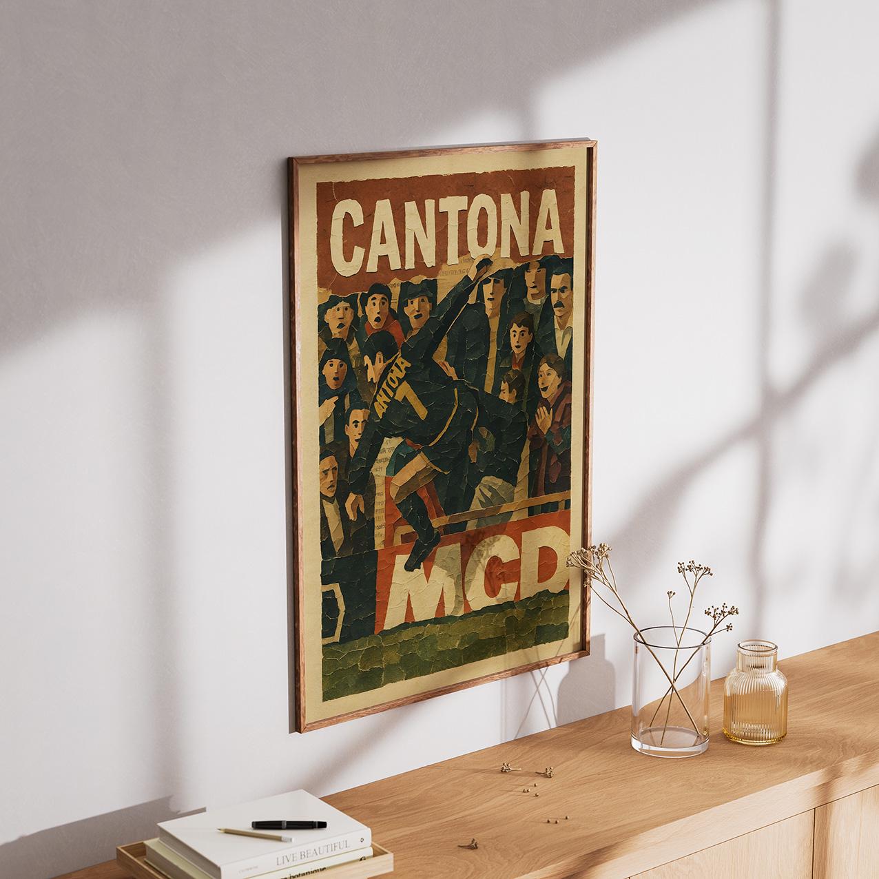 Affiche Originale EURO 1984 – Illustration Coulon – 85x60 Cm – Stade Lyon Gerland