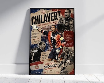 Poster di José Luis Chilavert / Arte da parete del portiere del Paraguay (download digitale)