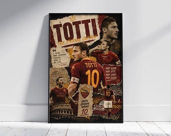Poster di Francesco Totti / Arte murale della leggenda dell'AS Roma (Download digitale)