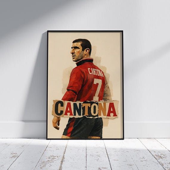 エリック・カントナのコラージュポスター：マンチェスター