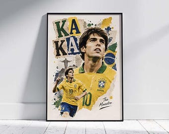 Poster di Kaká Brasile / Leggenda del calcio brasiliano (stampabile, download digitale)
