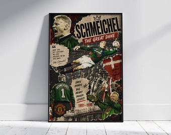 Poster di Peter Schmeichel / Quadro da parete del portiere del Manchester United (Download digitale)