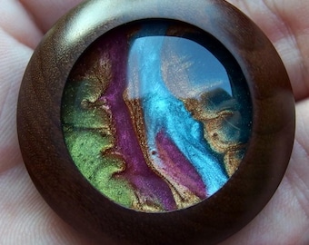 Handcrafted Designer Fridge Magnet: Original Resin Art.