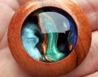 Handcrafted Designer Fridge Magnet: Original Resin Art. Favorite.