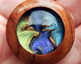 Handcrafted Designer Fridge Magnet: Original Resin Art. Favorite.