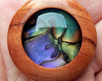 Handcrafted Designer Fridge Magnet: Original Resin Art. Favorite.