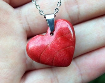 Elegant Carved Heart Handcrafted Necklace Stylish Heart Pendant Heart Necklace Heart Jewelry Heart Gift Girlfriend Unique Heart Gift