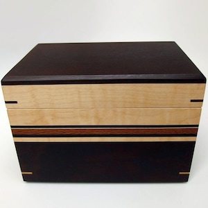 Handcrafted Exotic Hardwood Keepsake Box with Velvet Interior