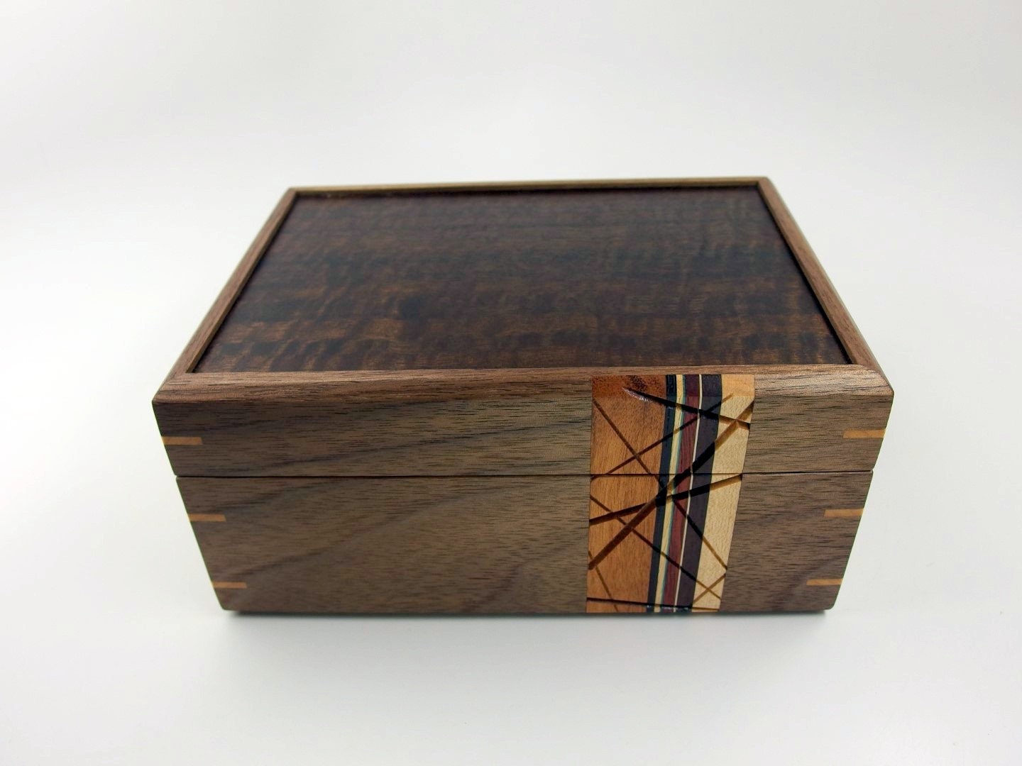 Wooden Box Handmade Rectangular Shaped Home Storage Small Box with Lid Lock